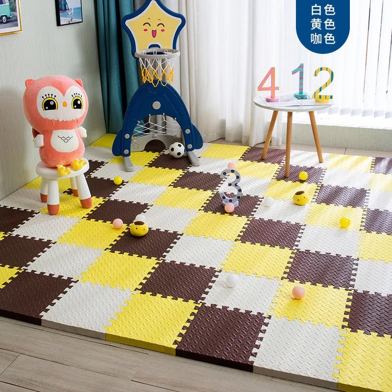 12pcs Foam Baby Play Mat – Soft Interlocking Puzzle Floor Tiles for Kids, Exercise & Play Rug 30x30x1cm