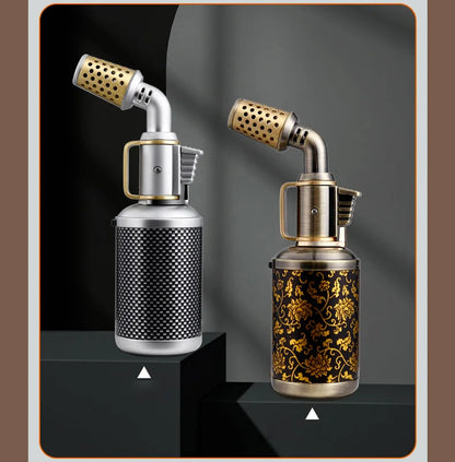 JOBON Creative Cigar Lighter | Windproof Blue Flame with Locking Rotor & UV Transfer Print, Unique Gift Craft