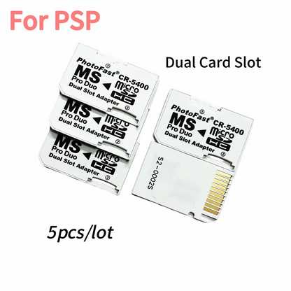 5PCS TF to MS Memory Stick Pro Duo Adapter – Card Reader & SD Converter for Sony PSP 1000/2000/3000 Accessories
