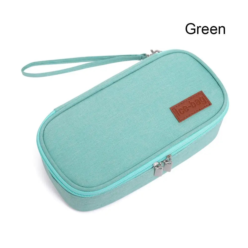 Candy Color Insulin Cooling Bag - Gel-Free Drug Freezer, Thermal Insulated Pill Protector for Diabetes, Portable Medical Cooler
