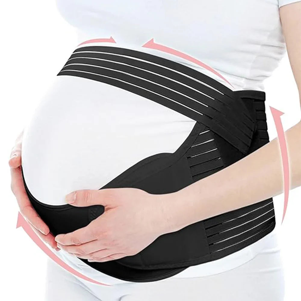Pregnancy Support Belly Band — Adjustable Maternity Waist & Back Brace for Abdomen Care and Comfort