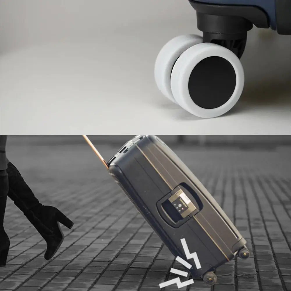 4/8PCS Travel Luggage Wheel Protectors — Noise-Reducing Caster Covers for Suitcase Trolley Boxes