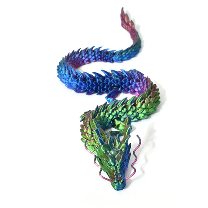 3D Printed Movable Snake Figurine – Realistic Jointed Simulation Ornament for Home & Office, 2025 New Year Craft Gift