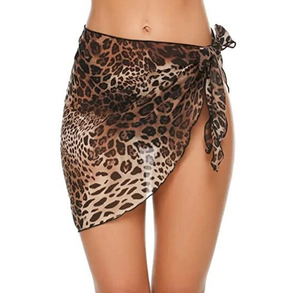 Summer Chiffon Sarong Skirt – Women’s Sheer Short Swimsuit Cover Up Beach Bikini Wrap Scarf
