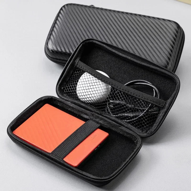 U Disk Data Cable Zipper Bag: Mobile Charger Protection for Phone & Hard Disk - Storage Pouch with Folding Design for Compact Organization