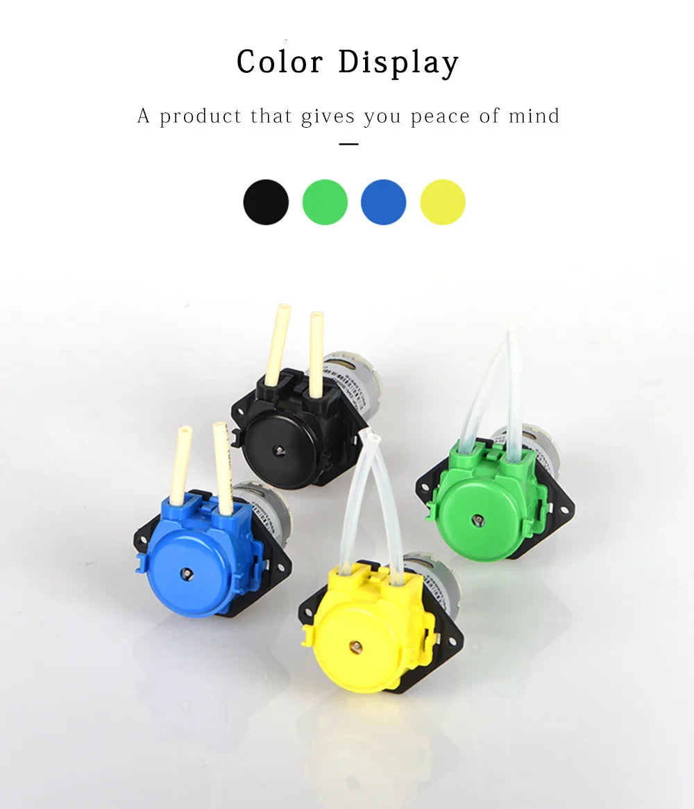 Kamoer DC 12V/24V Dosing Pump - Peristaltic Pump with Connector for Arduino, Aquarium, Lab & DIY Liquid Applications