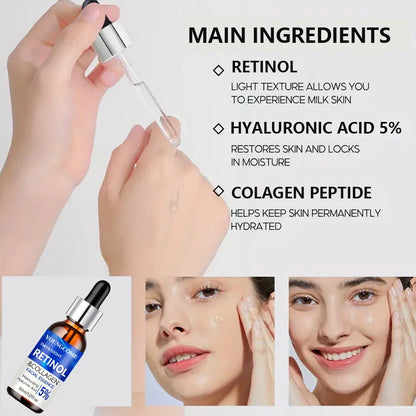 Retinol Cream & Serum Combo Set – Moisturizing, Skin Repair & Wrinkle Smoothing for Youthful, Elastic Skin
