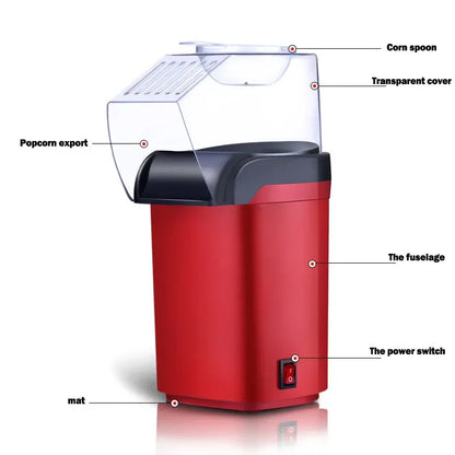Fully Automatic Mini Popcorn Machine – 110V/220V Electric Popcorn Maker for Home Kitchen Use