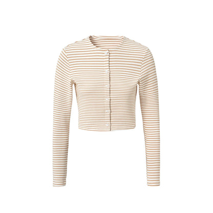 AP SS2026 Women’s Striped Cardigan & Dress Set – Soft Three-Color Fashionable Outfit