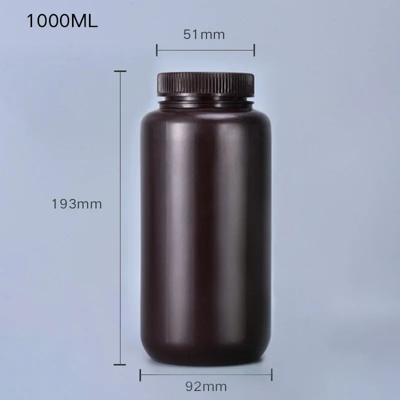 1000mL HDPE Refillable Plastic Bottle with Lid — Food Grade, Leakproof Container for Liquids, Agriculture & Pesticides, 1PCS