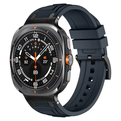 Soft Silicone Loop Strap for Samsung Galaxy Watch Ultra 47mm — Men’s Sports Band with No-Gap Curved End Bracelet
