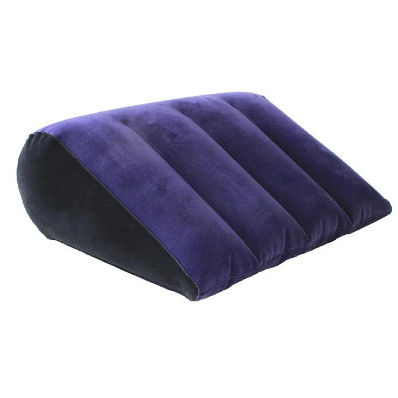 Multifunctional Inflatable Travel Pillow - Triangular Body and Lumbar Support Air Cushion for Yoga and Various Travel Positions