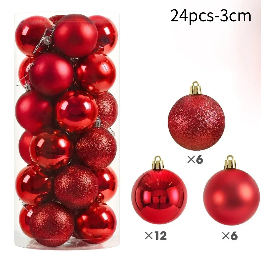 50PCS Christmas Tree Ornaments – Hanging Balls Baubles for Xmas 2025 Home Decor & 2026 New Year Gifts