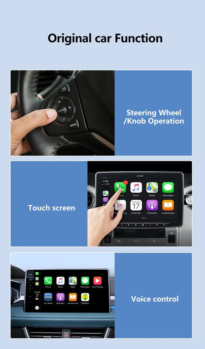 Mini CarPlay Box for Audi, Mercedes, Volvo, Volkswagen – Bluetooth Wireless Android Auto, Charging, Siri & iOS 15 Support