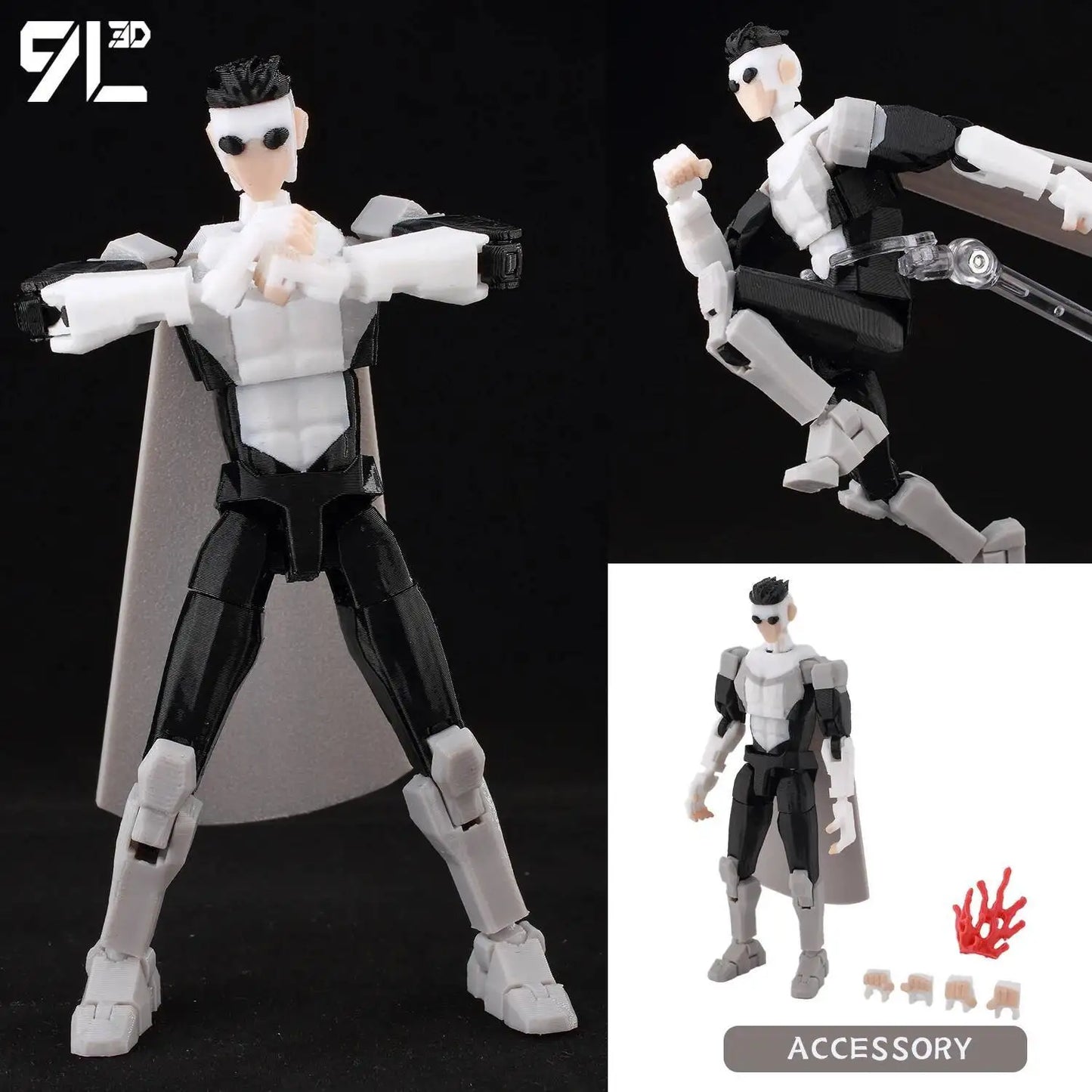9L3D Lucky 13 Invincible Boy Action Figure – 3D Printed Multi-Jointed Poseable Anime Collectible Model Toy Gift