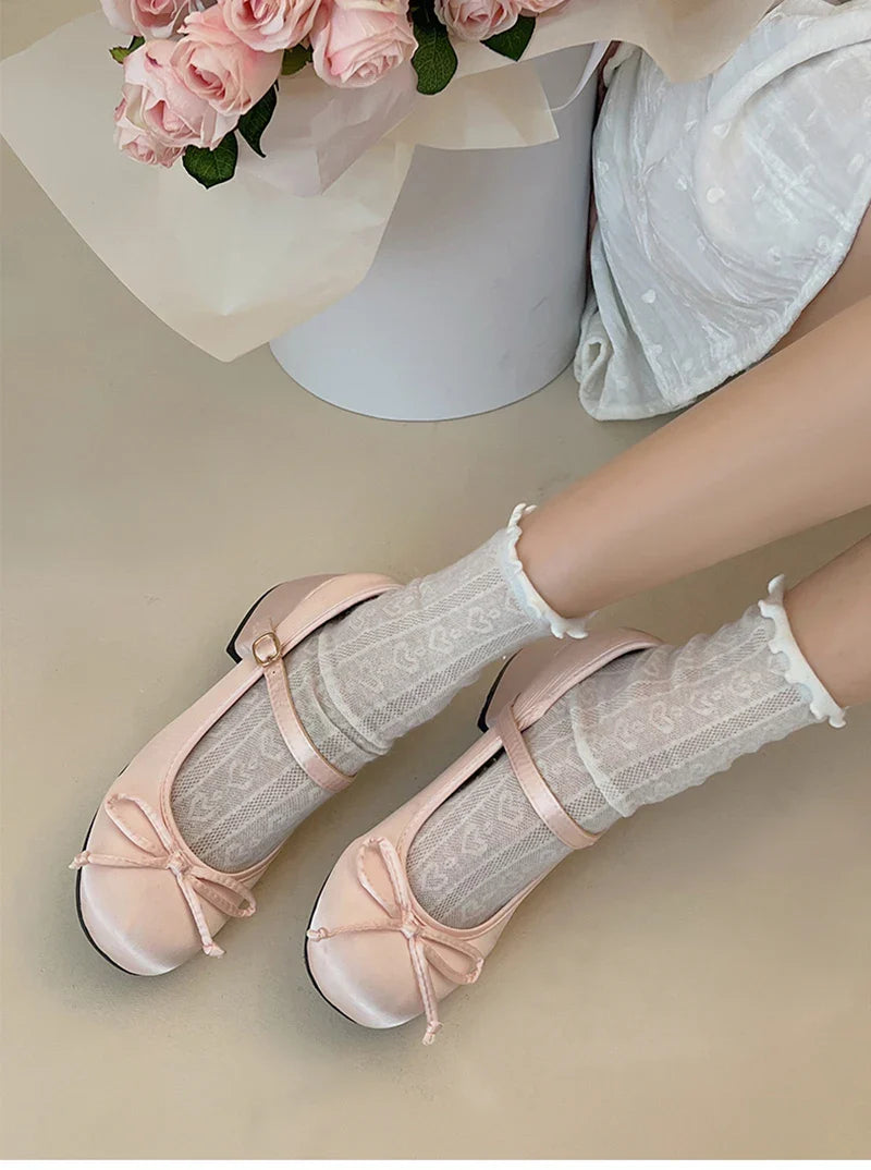 2025 Spring Autumn Mary Jane Shoes — Elegant Mid Heel Round Toe Pumps for Women