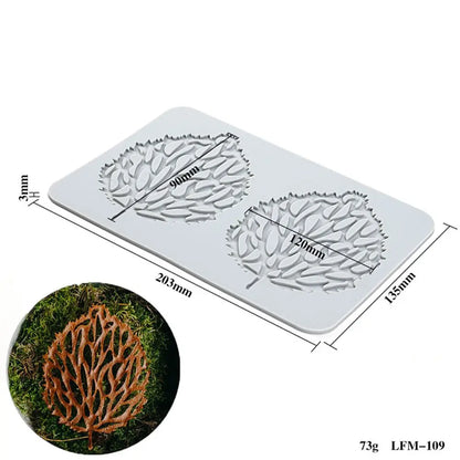 Flower & Leaf Pattern Silicone Mold — Fondant Cake Lace Mat for DIY Baking, Craft & Cake Decoration