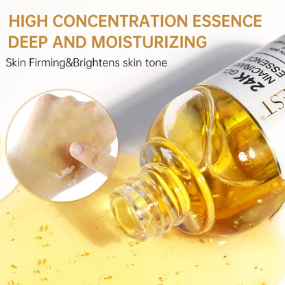 Niacinamide 24K Gold Face Serum — Hyaluronic Acid Whitening Dark Spot Corrector Skincare Essence
