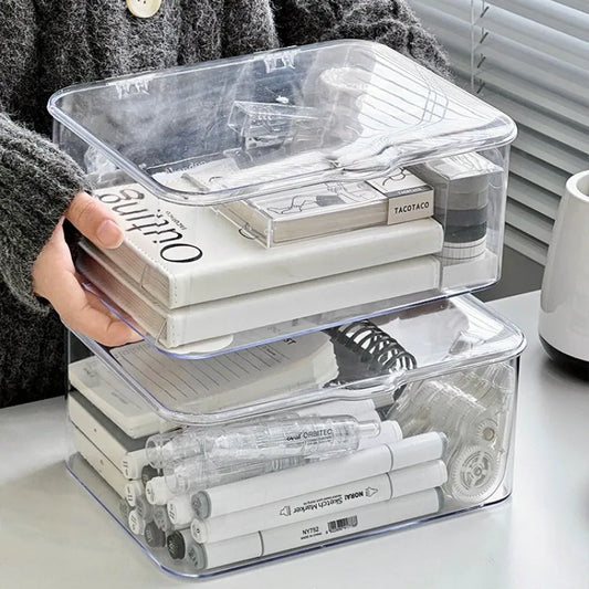 Acrylic Clear Storage Organizer Box – Clamshell Design for Home & Office Essentials