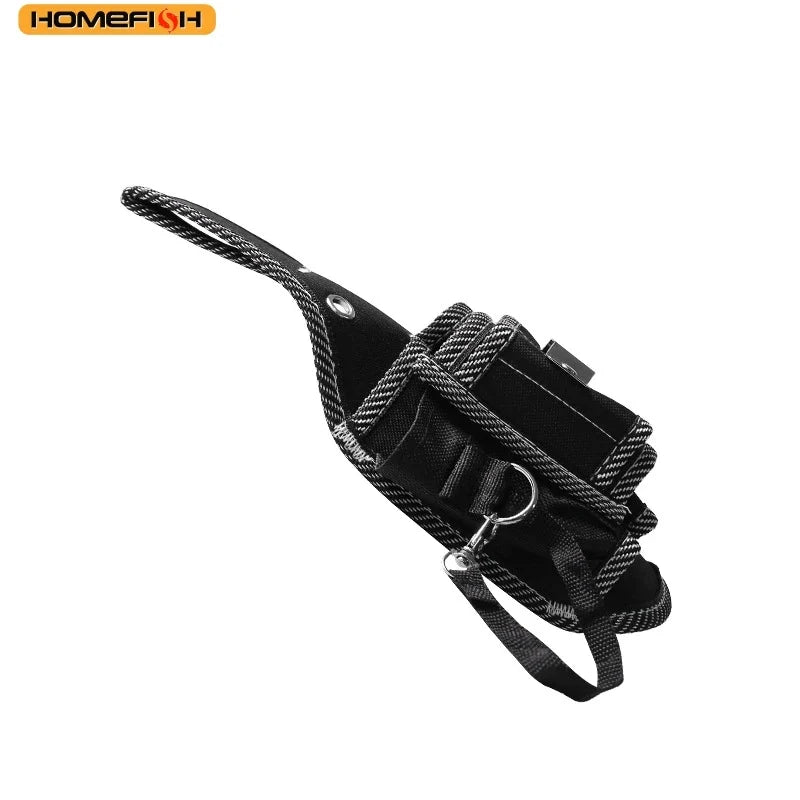 HOMEFISH Tool Bag - Waist-Hung Drill Holster with Multifunctional Pockets for Electrician & Repair Work