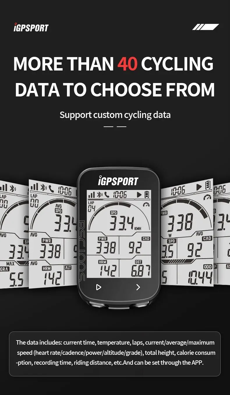 IGPSPORT BSC100S GPS Bike Computer — Wireless Speedometer, Digital Stopwatch & Cycling Odometer