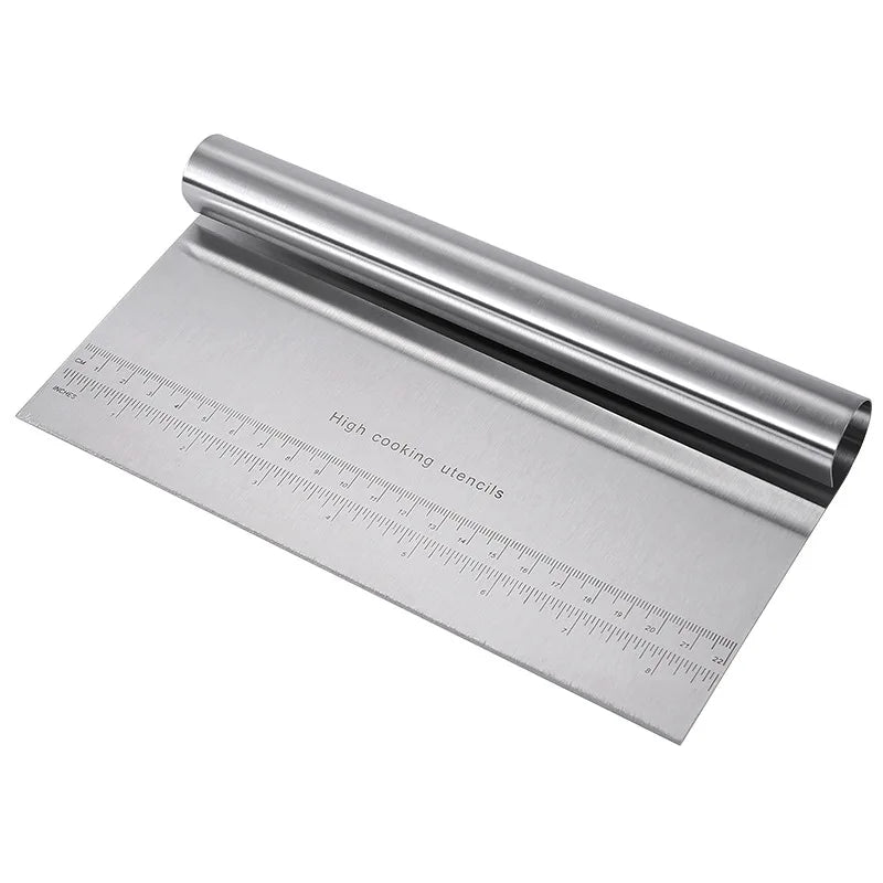 Stainless Steel Dough Chopper - Versatile Bench Scraper and Pastry Cutter