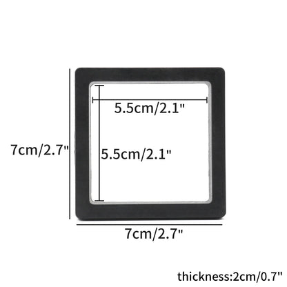 Black 3D Floating Display Case Frame – Free-Stand Suspension Membrane Jewelry Storage Box for Rings, Earrings & Necklaces