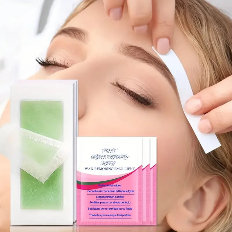 10-50PCS Depilatory Wax Strips – Cold Wax Paper for Hair Removal on Face, Neck, Arms & Legs, Beauty Tools