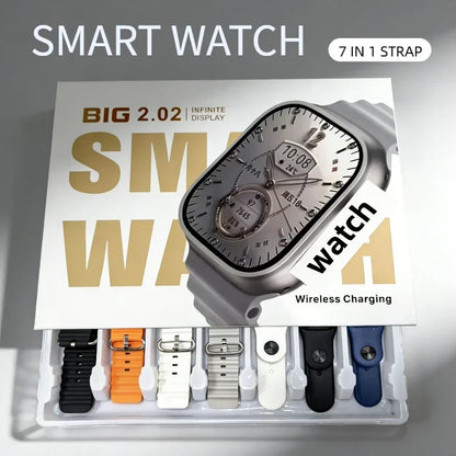 DT900 7-in-1 Smart Watch - Bluetooth Calling, Music, Wireless Charging & Fitness Tracker for Men and Women