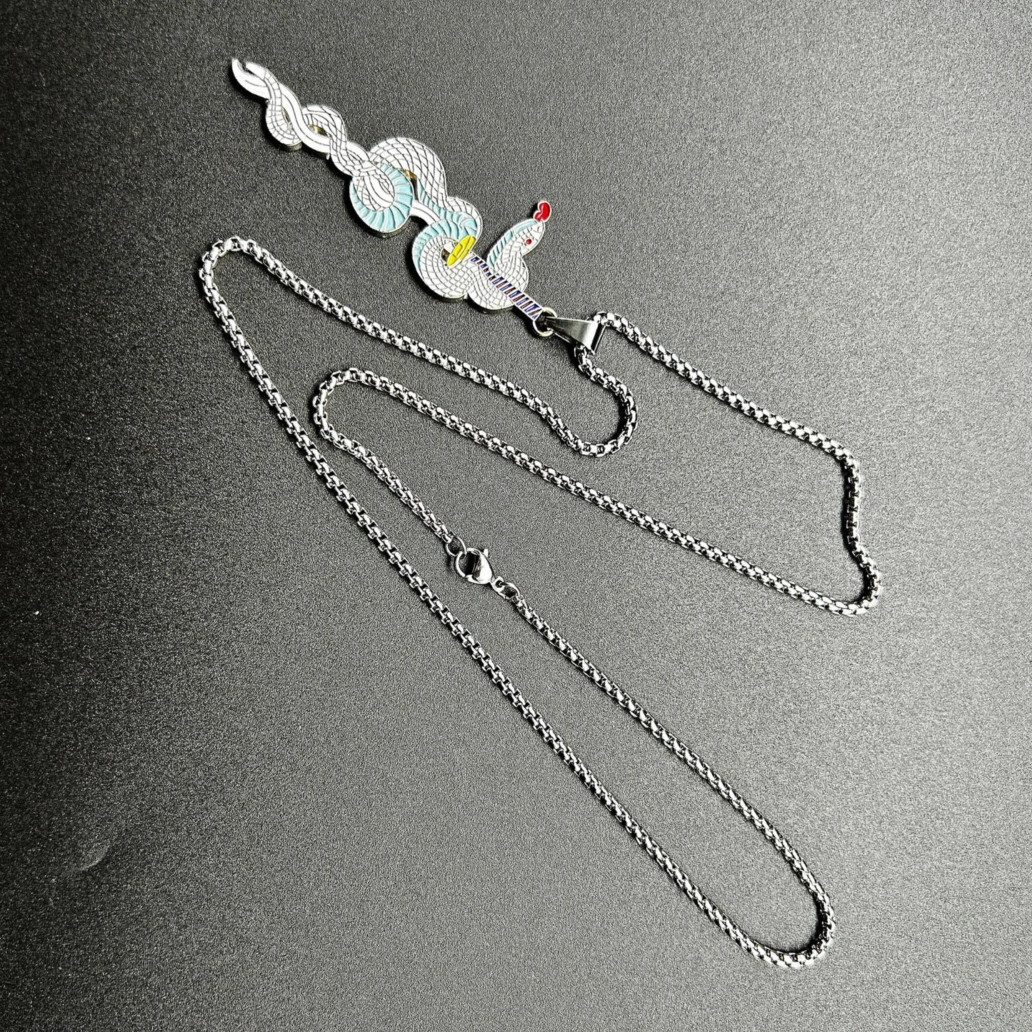 Demon Slayer Anime Necklace – Kimetsu no Yaiba Enamel Pendant Choker, Stainless Steel Cosplay Jewelry Gift