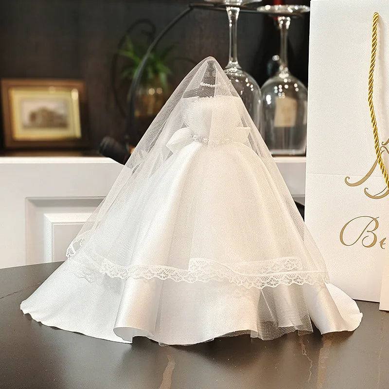 1/6 Mini Bride Doll Wedding Gown Set – Display Mannequin with Stand for Doll Clothes