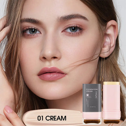 TVLV Concealing Foundation Stick — 5 Shades with Built-In Brush, Lightweight Cream Finish, Waterproof Makeup