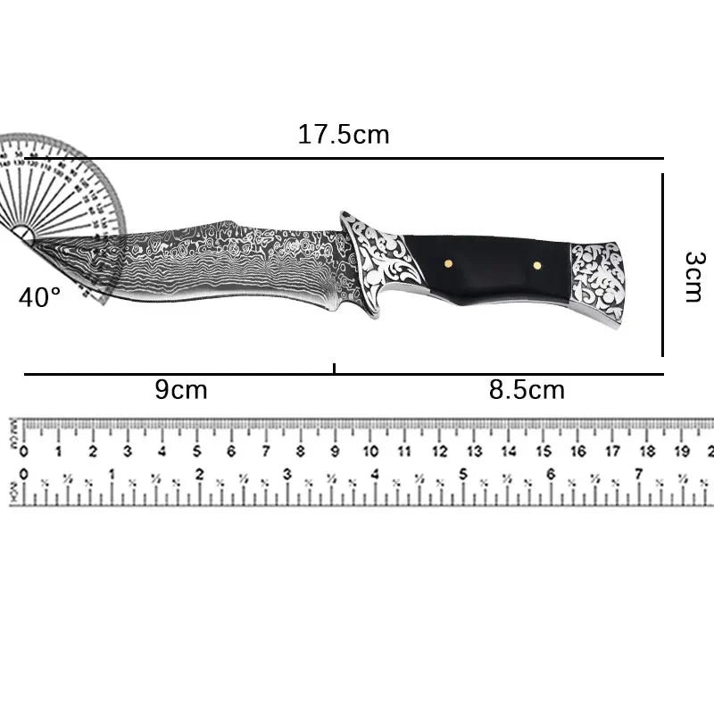 Portable Outdoor Knife – Sharp Straight Blade for Fishing, Camping, and Field Use