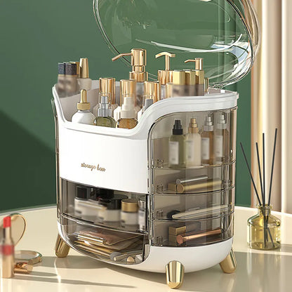 GlamStation Delight: Large Capacity Makeup Organizer - Desktop Chic for Your Beauty Bits!