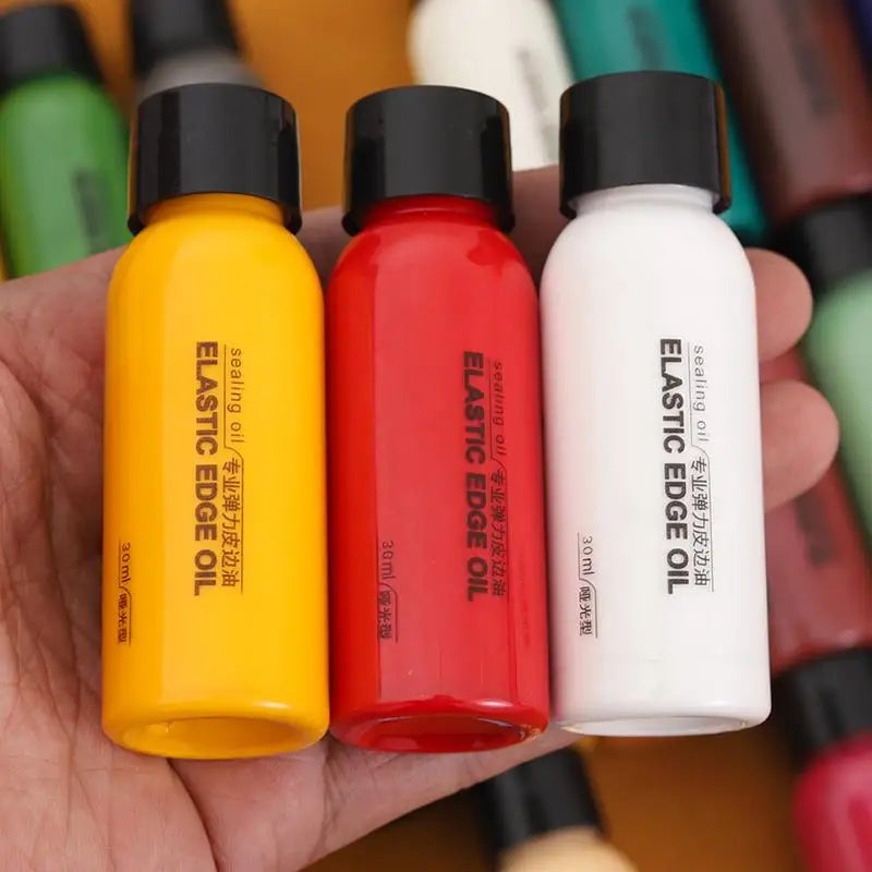 30ml Leather Edge Paint — Oil Dye Color Coats for Leather Edges, DIY Leather Shoe Finish Pigment Supplies