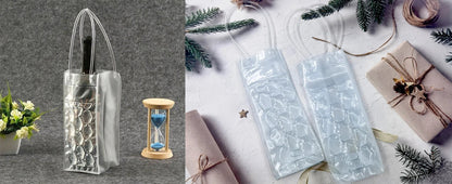 Ice Wine Bag Holder – Champagne, Beer, Whisky & Drink Cooler, Gel Cooling Chiller for Bar Accessories