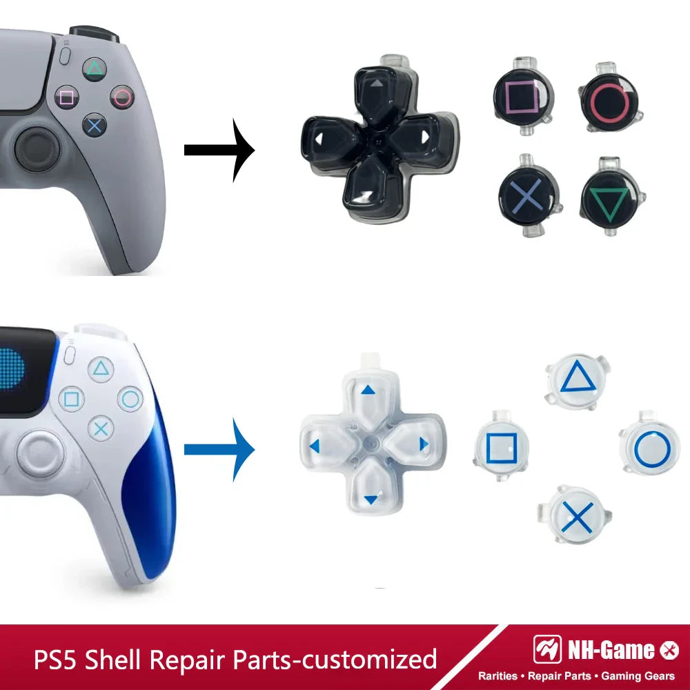 PS5 Limited 30th Anniversary Robot Controller Shell – Trigger Buttons (BDM-010/020/030/040/050) for L1, L2, R1, R2