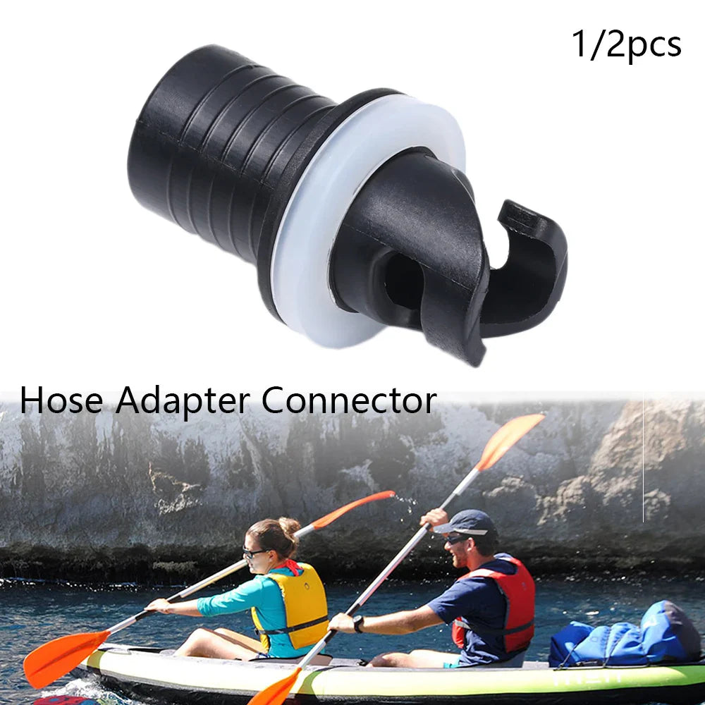 Water Sports Inflatable Boat Connector – PVC Nylon Air Valve Caps, Screw Hose Adapter & Raft Foot Pump for Fishing Kayak Accessories