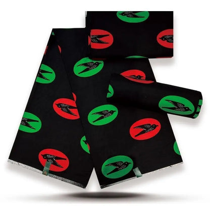 African Wax Print Fabric - 100% Cotton Nigerian Ankara Batik Material for Women’s Dresses