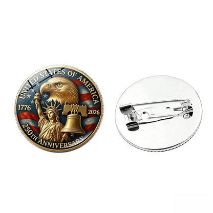 250th Anniversary USA Commemorative Pin - Liberty Eagle Patriotic Badge Brooch 1776-2026 Collectible Gift