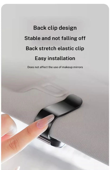 Car Sun Visor Glasses Clip – Interior Eyeglasses Storage Holder for Tesla Model 3, S, X, Y, Cybertruck & Roadster