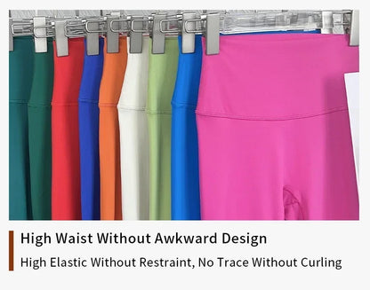 Women’s High Waist Naked-Feel Yoga Pants – Seamless, Stretchy, Breathable Leggings for Running, Cycling & Gym
