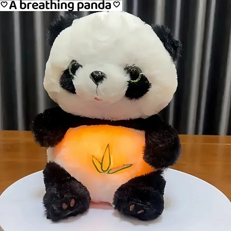 Breathing Panda Plush Toy – Soothing Sound & Light Doll for Babies and Kids, Musical Sleeping Companion