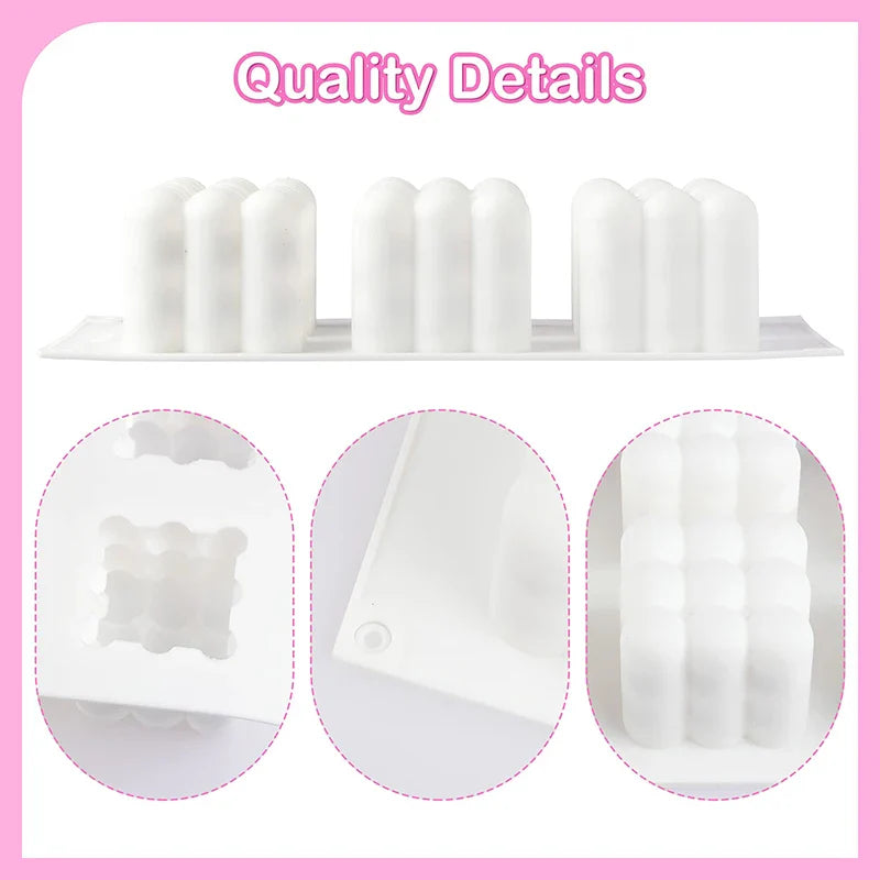 3D Silicone Pastry Mold — French Dessert, Mousse & Cake Baking Pan for Chocolate, Candles, Soap, Fondant, DIY Cake Decoration Tools