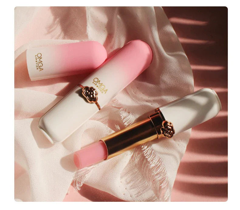 Peach Color-Changing Jelly Lipstick – Moisturizing, Non-Stick Cup Warm Lip Balm