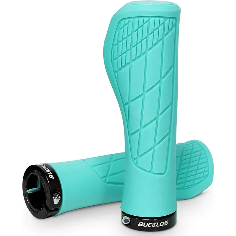 BUCKLOS Ergonomic MTB Handlebar Grips — Comfortable Soft Rubber Lock-On Bicycle Grips for Mountain Bikes