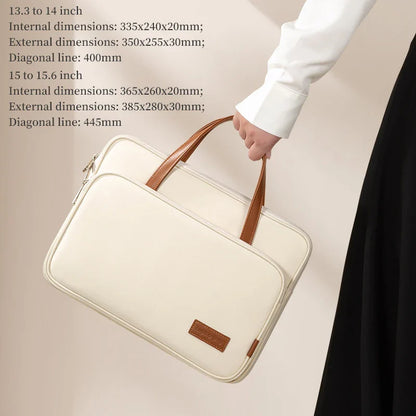 Women Slim Laptop Briefcase Bag for MacBook Air 13/14, Huawei MateBook, Lenovo, Acer & 15.6-Inch Notebook Carry Case