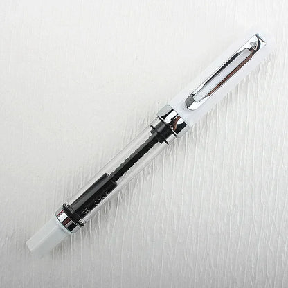 3059 Piston Fountain Pen – High-Quality Transparent Resin with EF/F Nib (0.38/0.5mm) for Business & Gift