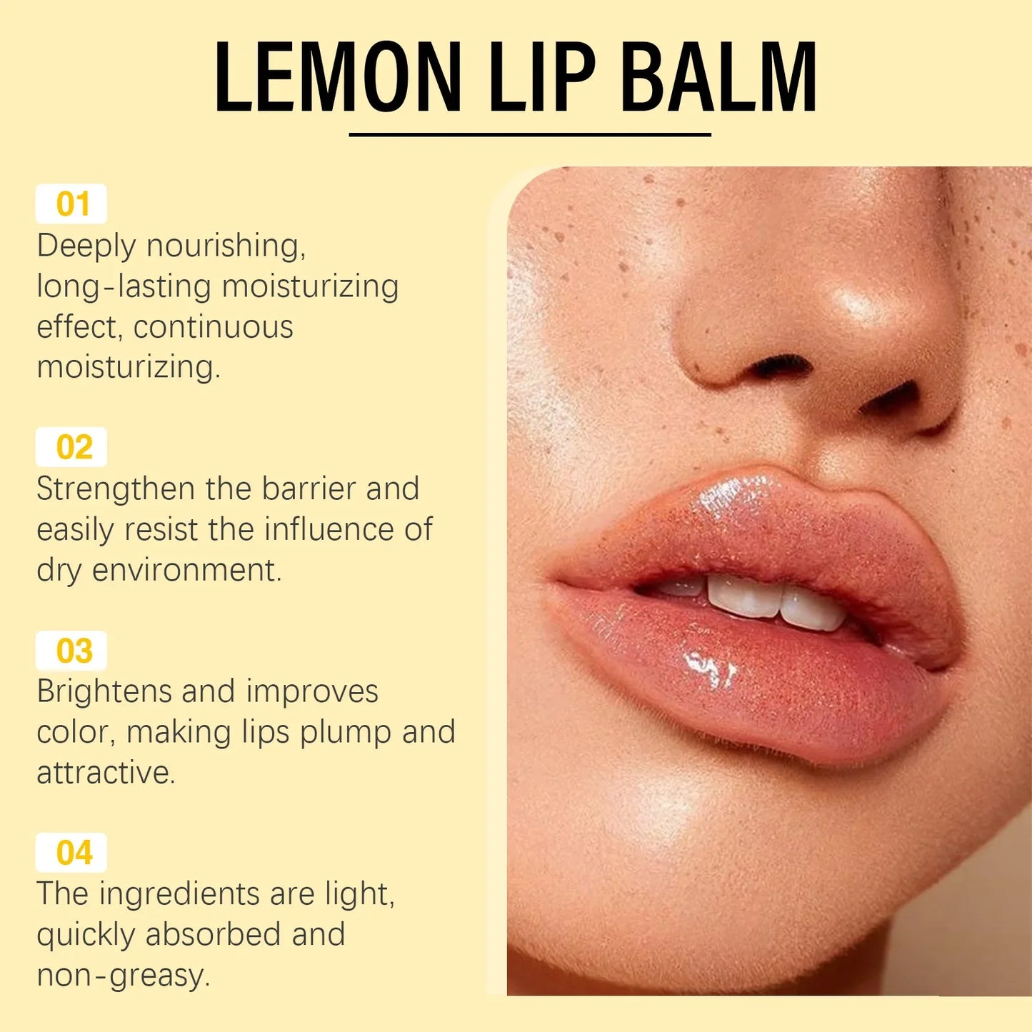 Lip Lightening Balm – Melanin Removing Gloss for Exfoliating and Moisturizing