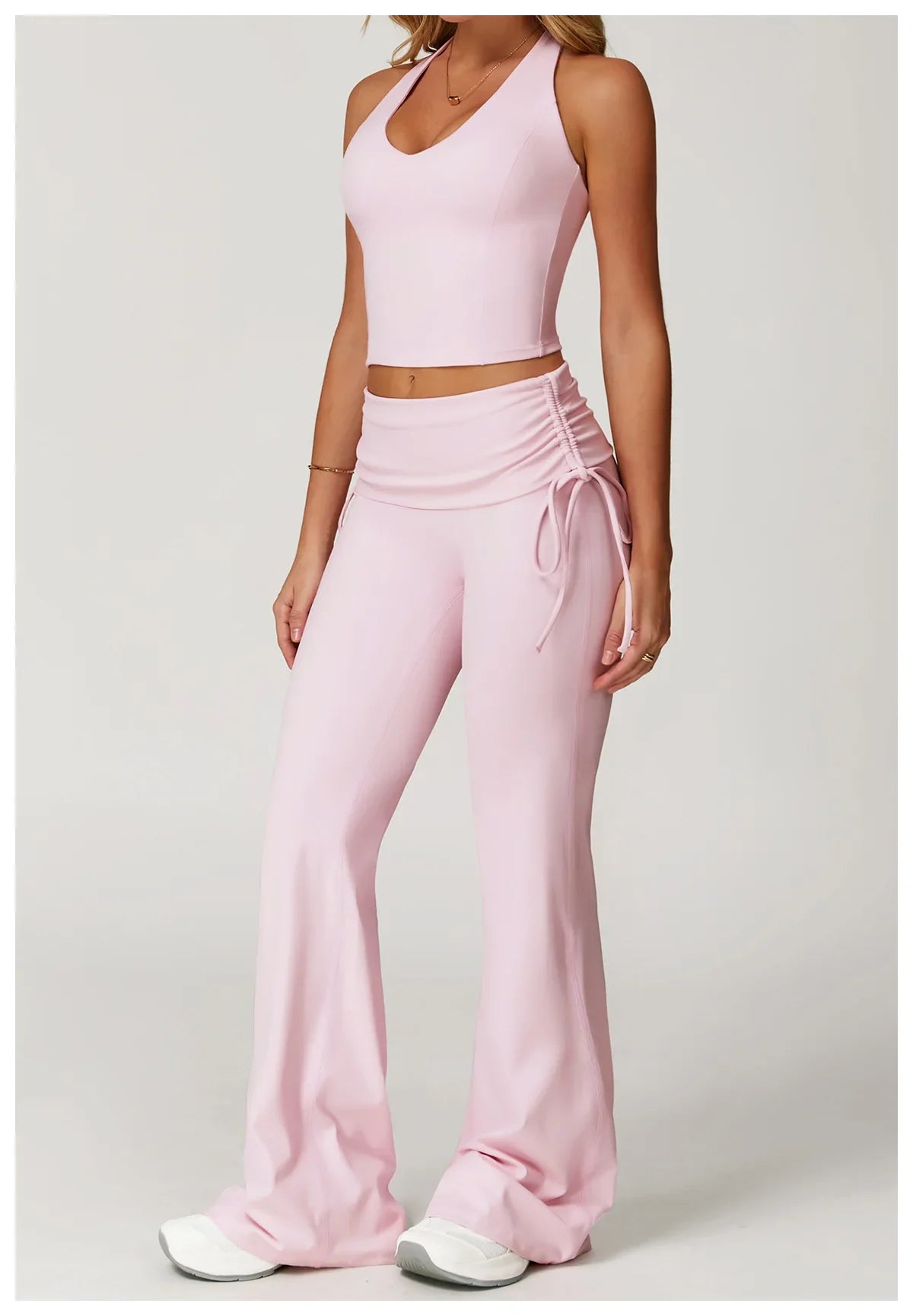 Women’s 2-Piece Tracksuit Yoga Set – High Waist Leggings & Sports Bra for Gym, Fitness & Athletic Wear